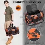 45L Gym Bag for Men & Women, Tactical Military Duffle Bag for Travel Weekender Gym Workout Deployment, Large Sports Bag for Hockey Football Baseball Soccer Basketball & Team training
