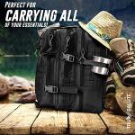 Tru Salute 45L Military Black Tactical Backpack Large Army 3 Day Pack Molle Bug out Bag Rucksack Backpack Military Black