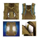 YNFT Tactical MOLLE Backpack for Men Women, 40L Large Military Daypack 3 Day Assault Pack Bug Out Bag for Work Gym Hiking Fishing Camping Hunting (Brown)