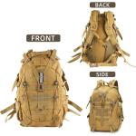 aiGear Tactical Backpack for Men, 25L Military Backpack, 3-Day Bug Out Bag for Camping Hiking Hunting with Molle System Army Daypack (25L Khaki)