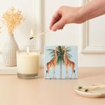 Curator Home Luxury Gift Long Safety Matches I Stylish Square Matchbox (Giraffes)