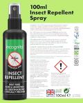 Incognito Insect Repellent Spray, 100ml - Natural DEET Free, Shields from Wide Range of Biting Insects. Clinically proven protection from Ticks & Dengue carrying mosquitoes, Organic Mosquito Repellent