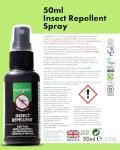 Incognito Insect Repellent Spray, 50ml - Natural DEET Free, Shields from Wide Range of Biting Insects. Clinically Proven Protection from Ticks & Dengue Carrying Mosquitoes, Organic Mosquito Repellent