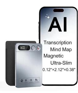 LemoVoz AI Voice Recorder with Transcription, Meeting Recorder for Professionals - 64GB, APP Control, Cloud Storage, AI Note Taker with 152 Languages Supported for Lectures,Meetings,interviews