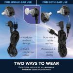 Digital Personal Sound and Voice Amplifier with Single Ear and Double Ear Headphone Earbuds with Microphones The Best Hearing | Adult Listening Device