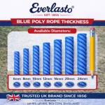 100M TRADE REELS EVERLASTO BLUE POLYPROPYLENE POLY ROPE 6MM 8MM 10MM 12MM 14MM 16MM 24MM (6MM)