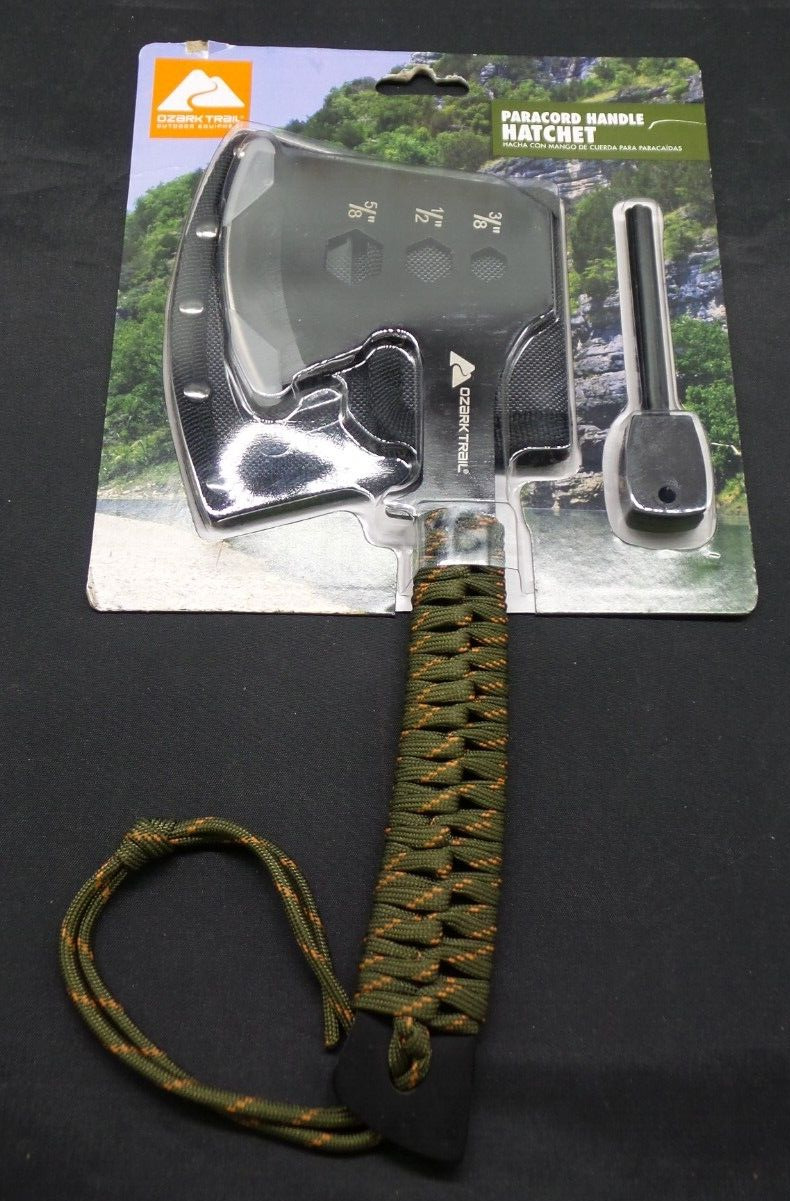 Ozark Trail Fire Starter Hatchet with Paracord Handle