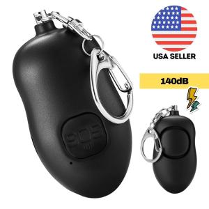 Personal Alarm Keychain with LED Light for Safety