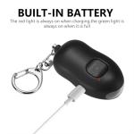 Personal Alarm Keychain with LED Light for Safety