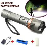 Tactical Rechargeable LED Flashlight Zoomable Torch