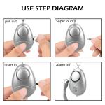 Loud Personal Alarm Keychain with LED Light