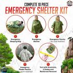Complete 10-Piece Survival Shelter Kit