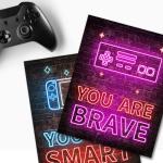 Neon Video Game Decor Set for Boys' Rooms