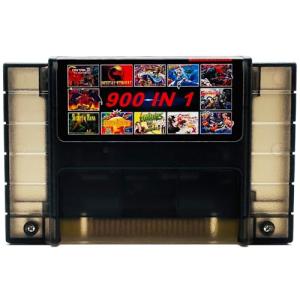900-in-1 SNES Game Cartridge - Transparent Black