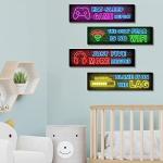 Neon Gaming Posters for Teen Boys' Rooms