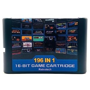 Retrotech 196-in-1 Game Cartridge for Sega Genesis