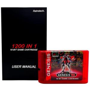 Retrotech 1200-in-1 Game Cartridge for Sega Genesis