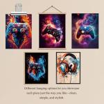 Retro Gamer Canvas Poster Set of 9