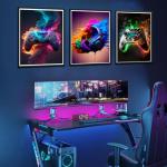 Retro Gaming Wall Art Set of 3 Posters