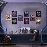 Retro Gamer Canvas Poster Set of 9