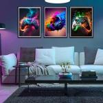 Retro Gaming Wall Art Set of 3 Posters