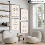 4-Piece Retro Gaming Blueprint Poster Set