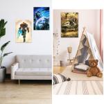 Pounchi Shooting Game Posters 8-Pack HD Prints