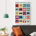 Classic Video Game Evolution Canvas Wall Art