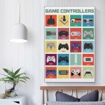 Classic Video Game Evolution Canvas Wall Art