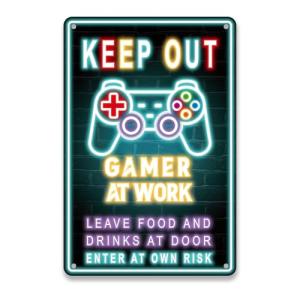Gamer at Work Sign - Cool Neon Wall Decor