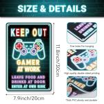 Gamer at Work Sign - Cool Neon Wall Decor
