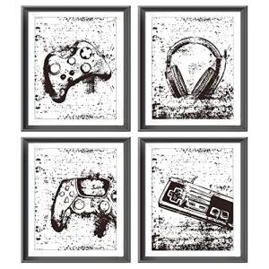 Retro Video Game Poster Prints - 4 Pack