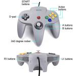 KIWITATA Retro N64 Wired Game Controller - Gray
