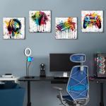 Cool Gamepad & Headphones Canvas Wall Art Set