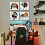 Cool Gamepad & Headphones Canvas Wall Art Set