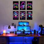 6-Piece Retro Gaming Wall Art Set