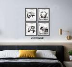 Retro Video Game Poster Prints - 4 Pack