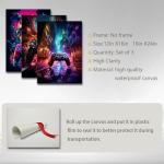 Retro Game Controller Wall Art Set of 3