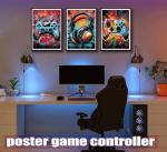 Retro Gamer Wall Art: Colorful Neon Posters