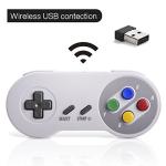 Wireless Retro USB Controllers for SNES Games – 2 Pack
