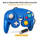 Retro Gamecube Wired Controller - Red & Blue