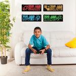 4pcs Neon Gaming Art Prints for Boys Room