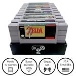 Black Game Organizer for Nintendo SNES Cartridges