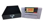 Black Game Organizer for Nintendo SNES Cartridges