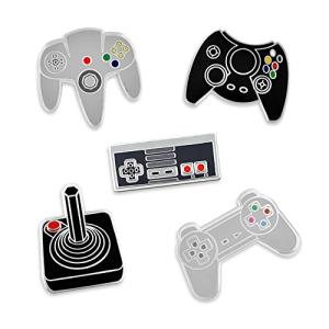 Retro Gaming Controller Enamel Lapel Pin Set