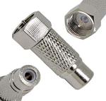 RCA Female Jack to F Type Male Plug Adapter