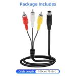 Sega Genesis 2/3 AV Cable, 6FT RCA Cable