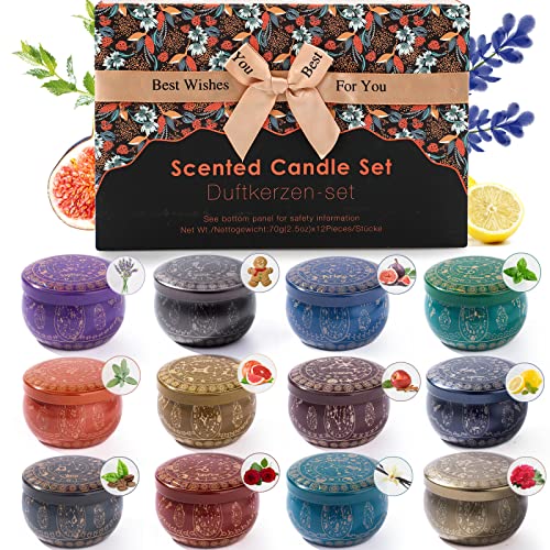 12-Pack Scented Soy Wax Candles Gift Set