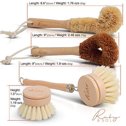 Eco-Friendly Wooden Kitchen Cleaning Set