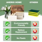 18 Pack of Plant-Based Biodegradable Dish Sponges